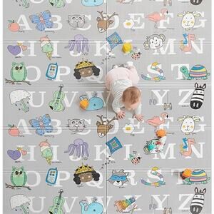 Regalo 77"x71" Extra Large Alphabet Play Mat for Babies and Toddlers
